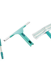 Load image into Gallery viewer, Leifheit Click System High Reach Window Cleaning Kit with Extension Pole, Turquoise/Silver