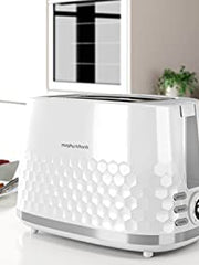 Load image into Gallery viewer, Morphy Richards Hive White 2 Slice Toaster - Gloss Finish - Plastic - 2 Slot - 220034