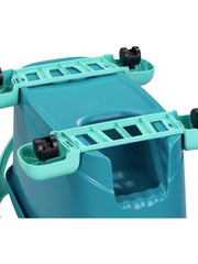 Load image into Gallery viewer, Leifheit Clean Twist Disc Mop Ergo Mobile Set, Moisture Controlled Spin, Wheeled Bucket, Faster Cleaning, Easy-Steer Micro Fibre 33cm Head with 360° Joint,Turquoise,46,6 x 26,5 x 26cm