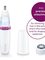 Load image into Gallery viewer, Beurer HL16 Facial Shaver for Women, Electric Hair Remover for Ladies, for Removing Facial, Nose and Ear Hair & for Shaping and Trimming Eyebrows, Quick & Easy on-The-go