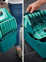 Load image into Gallery viewer, Leifheit Wringer Set Profi Compact, Mop Bucket Set with XL 42cm Flat Mop Head, 3-part Handle and Easy Wringing System Buket, Practical Washing Set