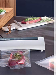 Load image into Gallery viewer, Leifheit Vacu Power 100 Vacuum Sealer for Preservation, Food Stays Fresh 8x Longer Ideal for Sous Vide Cooking, Foil Sealing Machine with 10 Vacuum Bags 20 x 30 cm