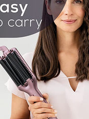 Load image into Gallery viewer, Beurer HT65 4-in-1 Wave Styler, 3 Barrel Curling Iron and Crimper, Adjustable Deep Hair Waver Wand for Beach, Mermaid, Natural, and Water Waves, Curls, Crimps, Hot Styling Tools