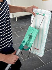 Load image into Gallery viewer, Leifheit Profi XL Micro Fibre Mop, Deluxe 42 cm Large Flat Mop Head, Floor Mop with Universal Joint for Easy Steering, Turquoise