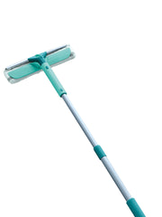 Load image into Gallery viewer, Leifheit Classic Cleaner Washer with Removeable Micro-Fibre Fleece and 33cm Squeegee Telescopic Handle adjusts from 100-150cm Window Cleaning, One Size, Turquoise