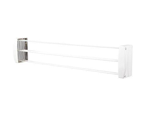 Leifheit Teleclip Wall Dryer 74 Extendable Wall Mounted Washing Line, Balcony Dryer, Over the Bath Clothes Dryer, W 100 cm, Leifheit Airer