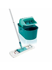 Load image into Gallery viewer, Leifheit Wringer Set Profi Compact, Mop Bucket Set with XL 42cm Flat Mop Head, 3-part Handle and Easy Wringing System Buket, Practical Washing Set