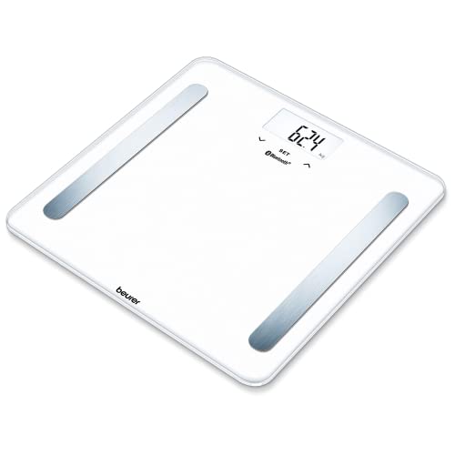 Beurer BF600 Body Analysis Scale, Digital Bathroom Scales with Weight Analysis, Connection Between Smartphone and Scales, White