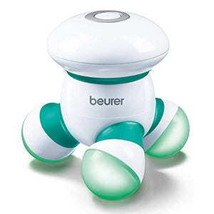 Beurer MG16 Mini Massager - Green | Ergonomic Hand-held Vibration Massager | Battery Operated for use Anywhere | Easy Massage aplication for Your Neck, Back, arms and Legs