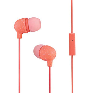 House of Marley Little Bird: Wired Earphones with Microphone, Noise Isolating Design, and Sustainable Materials, Peach