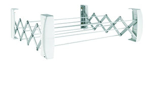 Leifheit Teleclip Wall Dryer 74 Extendable Wall Mounted Washing Line, Balcony Dryer, Over the Bath Clothes Dryer, W 100 cm, Leifheit Airer