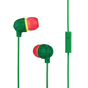 House of Marley Little Bird: Wired Earphones with Microphone, Noise Isolating Design, and Sustainable Materials, Rasta