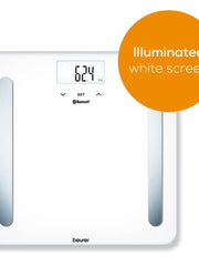 Load image into Gallery viewer, Beurer BF600 Body Analysis Scale, Digital Bathroom Scales with Weight Analysis, Connection Between Smartphone and Scales, White