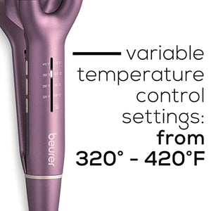 Beurer HT65 4-in-1 Wave Styler, 3 Barrel Curling Iron and Crimper, Adjustable Deep Hair Waver Wand for Beach, Mermaid, Natural, and Water Waves, Curls, Crimps, Hot Styling Tools