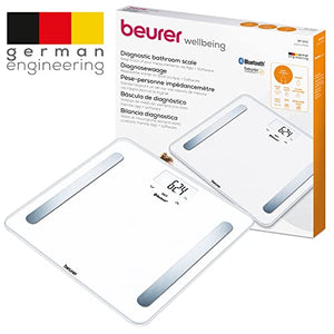 Beurer BF600 Body Analysis Scale, Digital Bathroom Scales with Weight Analysis, Connection Between Smartphone and Scales, White