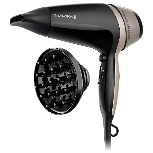 Remingon D5715 Hair Dryer [Fast & Efficient Drying] Thermacare PRO 2300 (2100 W, Ion Generator, Ceramic Ion Ring, 3 Heating & 2 Separate Fan Levels, Cooling Level, 2 Styling Nozzles + Diffuser)