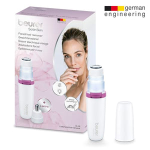 Beurer HL16 Facial Shaver for Women, Electric Hair Remover for Ladies, for Removing Facial, Nose and Ear Hair & for Shaping and Trimming Eyebrows, Quick & Easy on-The-go