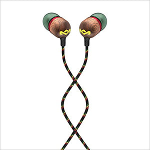 House of Marley Smile Jamaica Wired: Wired Earphones with Microphone, Noise Isolating Design, and Sustainable Materials (Rasta)