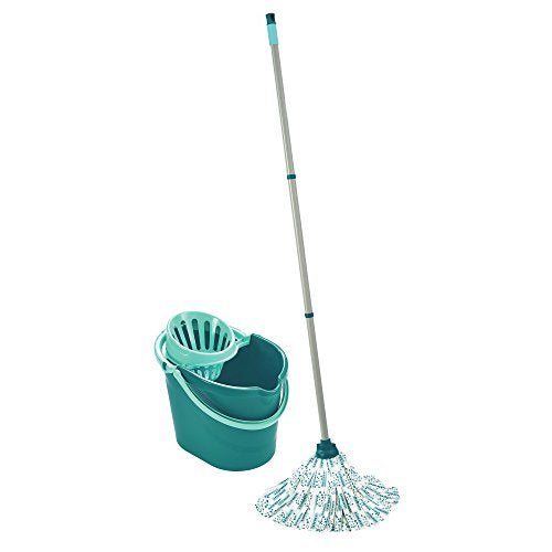 Leifheit, Blue Classic Mop and Bucket Set, Green, White