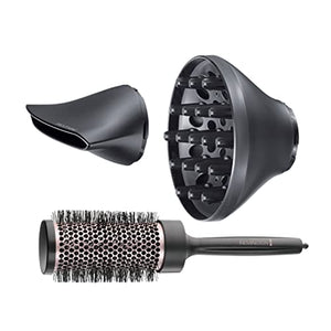 Remington Curl & Straight Confidence Hairdryer - Create Curls, Waves & Straight styles, Ionic conditioning, incs Diffuser, Curling Nozzle, Smoothing Nozzle & 45mm Barrel Brush, 2200W, D5706