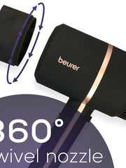Load image into Gallery viewer, Beurer HC35 Compact Hair Dryer 1500-Watt Blow Dryer Ionic Technology Reduces Frizz Lightweight and Portable Travel Hair Dryer with 4 Temperature and 3-Speed Settings &amp; Cold Air Function (Black)