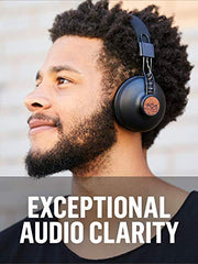 Load image into Gallery viewer, House of Marley Positive Vibration 2: Over-Ear Wired Headphones with Microphone, Plush Ear Cushions, and Sustainable Materials (Black)