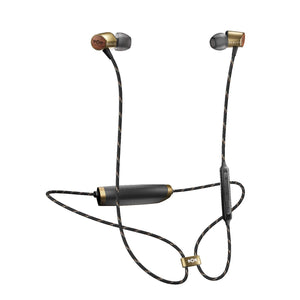 House of Marley Uplift 2 Wireless: Wireless Earphones with Microphone, Bluetooth Connectivity, 10 Hours of Playtime, and Sustainable Materials (Brass)