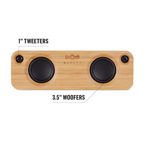 House of Marley - Get Together Bluetooth Portable Bluetooth Speaker and Audio System - 3.5 Woofer & 1 Tweeters, 30m Wireless Range, 8 Hour Playtime, Sustainably Crafted, Signature Black