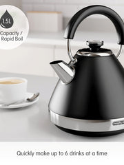 Load image into Gallery viewer, Morphy Richards 100131 Venture Pyramid Kettle Black